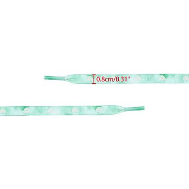 1 Pair Unisex Flat Reflective Patterned Flower Heart Shoelace for Sneaker 47.24"