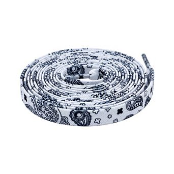 1 Pair Paisley Printed Flat Colorful Shoelaces for Casual Hiking Shoes 47.2"