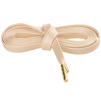1 Pair Unisex PU Leather Flat Shoe Laces for Sneakers Boots 31.5"