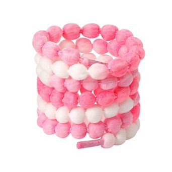 2 Pairs Unisex Ellipse Pom-Pom Lantern Woven Solid Color Shoelaces 47.24"