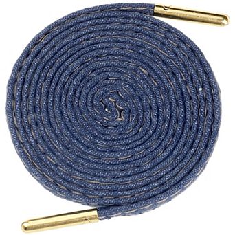 1 Pair Cotton Blend Denim Flat Shoelace with Metal Tips for Sneakers 39.37"