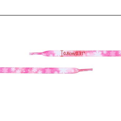 1 Pair Unisex Thin Gradient Tie Dye Flat Shoelace for Sneaker 47.24"