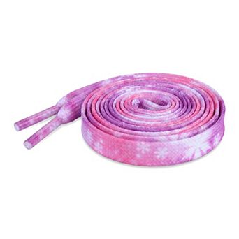 1 Pair Unisex Thin Gradient Tie Dye Flat Shoelace for Sneaker 47.24"