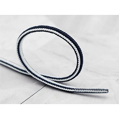 1 Pairs Oval Two Colored Textured Stripes Shoe Laces for Sneakers 55.1"