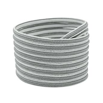 1 Pairs Oval Two Colored Textured Stripes Shoe Laces for Sneakers 47.2"