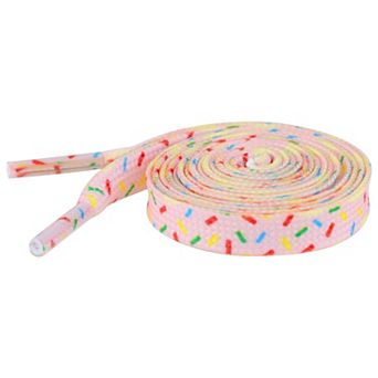 Colorful Sprinkles Printed Flat Fun Shoe Laces for Sneakers 2 Pairs 47.2"