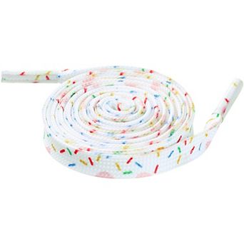 Colorful Sprinkles Printed Flat Fun Shoe Laces for Sneakers 2 Pairs 47.2"