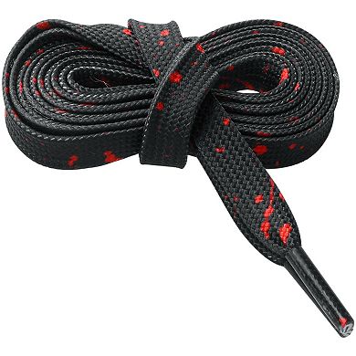 Unisex Flat Shoe Laces Splatter Painted Fun Shoelaces for Sneakers 2 Pairs 63"