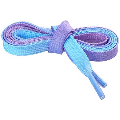 1 Pair Flat Gradient Colored Cool Tie Dye Design Sneakers Shoelaces 47.2"