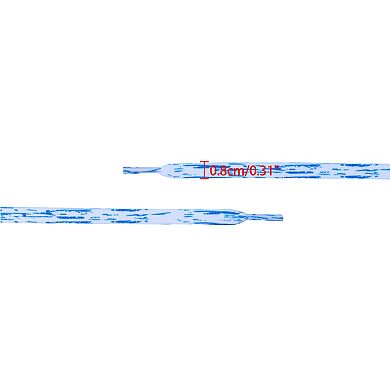 1 Pair Flat Tie-Dye Brush Printed Shoelaces for Casual Hiking Shoes 47.2"