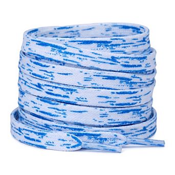1 Pair Flat Tie-Dye Brush Printed Shoelaces for Casual Hiking Shoes 47.2"