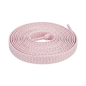 2 Pairs Flat Woven Shoe Strings Color Block Sign Design Shoelaces 47.24"