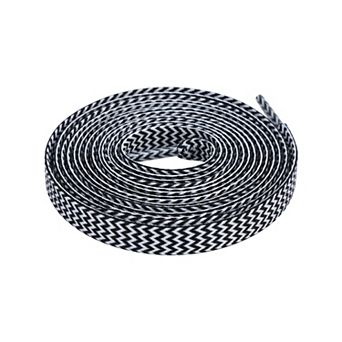 2 Pairs Flat Woven Shoe Strings Color Block Sign Design Shoelaces 47.24"