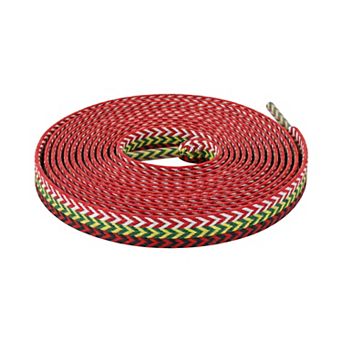 2 Pairs Flat Woven Shoe Strings Color Block Sign Design Shoelaces 47.24"