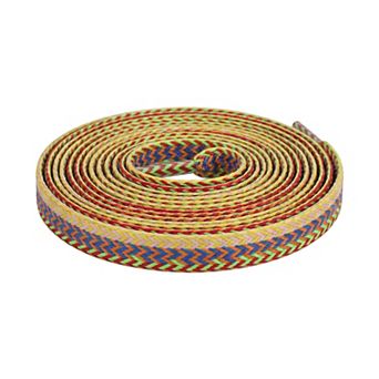 2 Pairs Flat Woven Shoe Strings Color Block Sign Design Shoelaces 47.24"