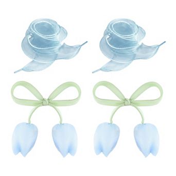 1 Pair 4 Tulip Charms Shoelaces Flat for Sneaker 1.57" Wide 47.2"