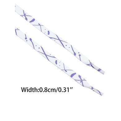Colored Printed Flat Shoelaces Splashing Ink Shoe Laces for Sneakers 2 Pairs 55.12"