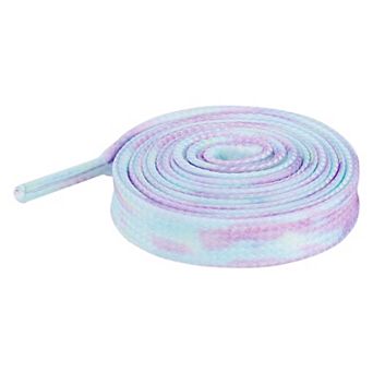 2 Pair Flat Colorful Shoelaces Tie Dye Shoe Laces for Sneakers Boots 55.12"