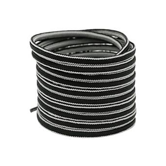 1 Pairs Oval Two Colored Textured Stripes Shoe Laces for Sneakers 39.4"