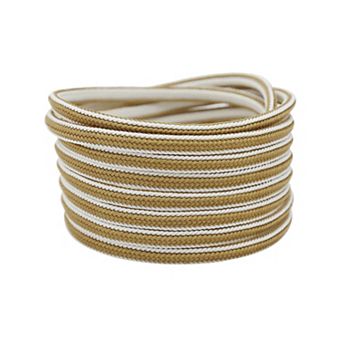 1 Pairs Oval Two Colored Textured Stripes Shoe Laces for Sneakers 39.4"