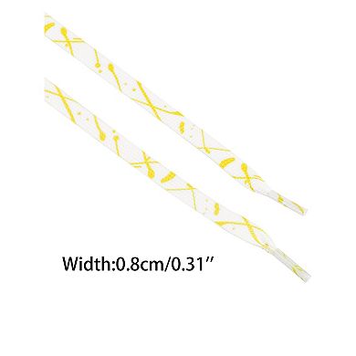 Colored Printed Flat Shoelaces Splashing Ink Shoe Laces for Sneakers 2 Pairs 62.99"