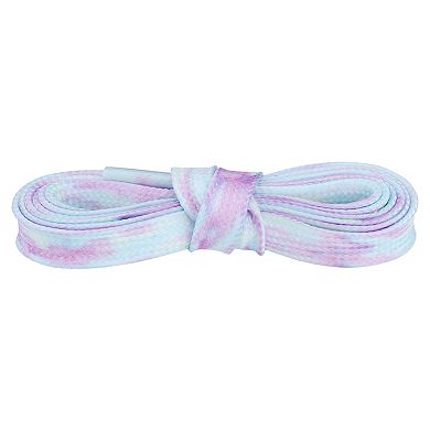 2 Pair Flat Colorful Shoelaces Tie Dye Shoe Laces for Sneakers Boots 47.24"