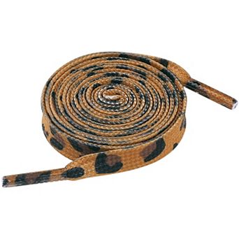 Leopard Print Flat Shoestrings Sports Shoe Laces for Sneakers 2 Pairs 55.1"