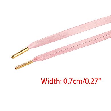 1 Pair Unisex PU Leather Flat Shoe Laces for Sneakers Boots 59.1"