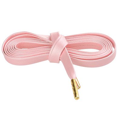 1 Pair Unisex PU Leather Flat Shoe Laces for Sneakers Boots 59.1"