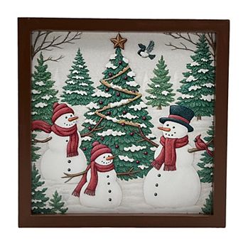 St. Nicholas Square® Snowman Trio Dimensional Caption Box Table Decor