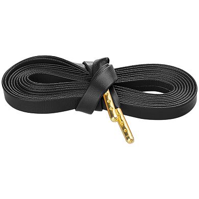 1 Pair Unisex PU Leather Flat Shoe Laces for Sneakers Boots 63"