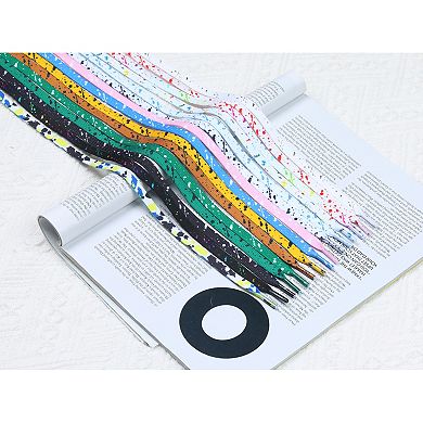 Unisex Flat Shoe Laces Splatter Painted Fun Shoelaces for Sneakers 2 Pairs 39.4"