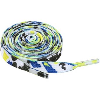 Unisex Flat Shoe Laces Splatter Painted Fun Shoelaces for Sneakers 2 Pairs 39.4"