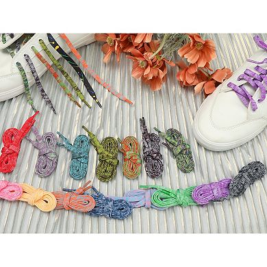 2 Pairs Flat Gradient Colors Shoelaces for Boots Sneakers 39.37"
