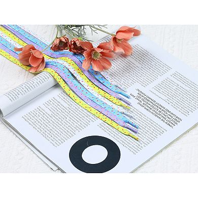 Colorful Sprinkles Printed Flat Fun Shoe Laces for Sneakers 2 Pairs 63"