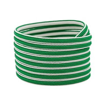 1 Pairs Oval Two Colored Textured Stripes Shoe Laces for Sneakers 31.5"