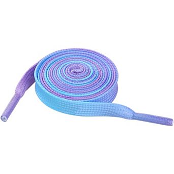 1 Pair Flat Gradient Colored Cool Tie Dye Design Sneakers Shoelaces 63.0"