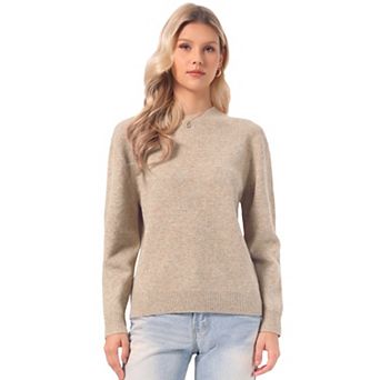 Long Sleeve Sweater for Women's Crew Neck Casual Knit Pullover Tops