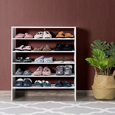 Stackable Shoe Rack 3 Piece 6 Tier Storage Organizer Shelf