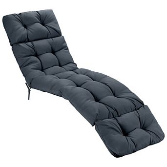 Outdoor Chaise Lounge Cushion 73 x 22 Inch Patio Chair Pad with 4 Ties