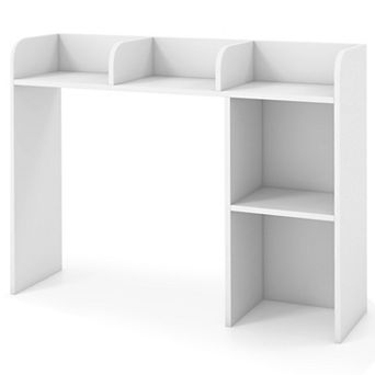 Desktop Bookshelf Organizer With 3 tier Shelves For 27 Inch Monitor
