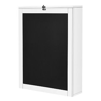 Wall Mounted Folding Desk Convertible Table With Chalkboard Storage