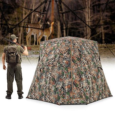 360 Degree See Through Hunting Blind Pop Up Ground Deer Turkey Tent