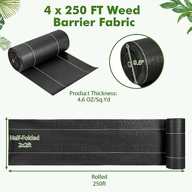 Weed Barrier Landscape Fabric Roll Woven PP Ground Cover