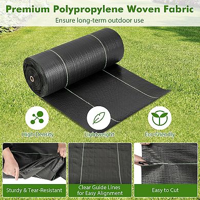 Weed Barrier Landscape Fabric Roll Woven PP Ground Cover