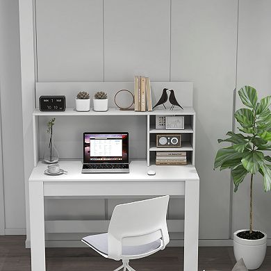 48 Inch Computer Desk With Bookshelf, Anti Tipping Kits And Cable Hole