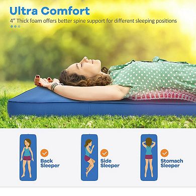 Self Inflating Camping Sleeping Pad Folding Mattress With Carry Bag