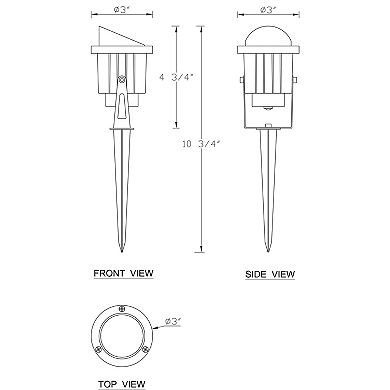 C Cattleya 12-Pack 10.75-Inch Outdoor LED Landscape Spotlight with Ground Stakes