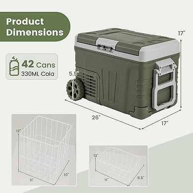 12 Volt Car Refrigerator Portable Car Fridge 35L With Wheels