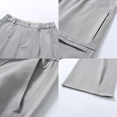 Men's Relaxed-Fit 6-Pocket Utility Cargo Pants with Straight-Leg Design